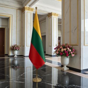 drapeau Lituanie sur socle