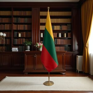 drapeau Lituanie sur socle