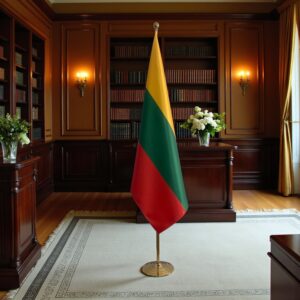 drapeau Lituanie sur socle