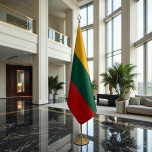 drapeau Lituanie sur socle