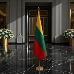 drapeau Lituanie sur socle