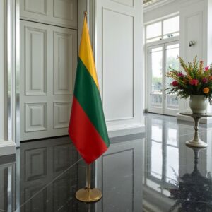 drapeau Lituanie sur hampe
