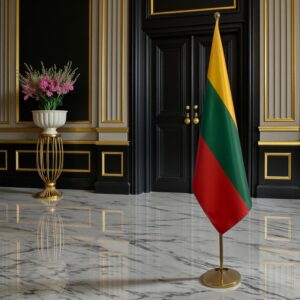 drapeau Lituanie sur hampe