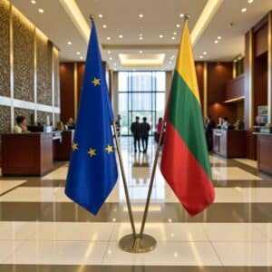 drapeau Lituanie et UE