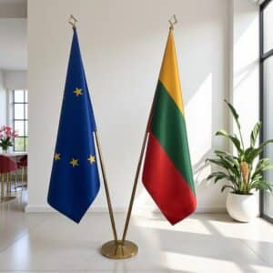 drapeau Lituanie et UE