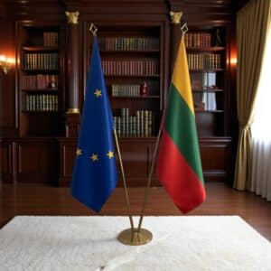drapeau Lituanie et UE