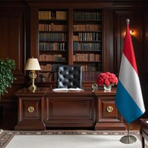 drapeau Luxembourg sur pied