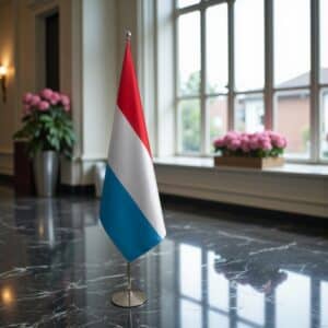 drapeau Luxembourg sur pied
