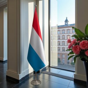 drapeau Luxembourg sur pied