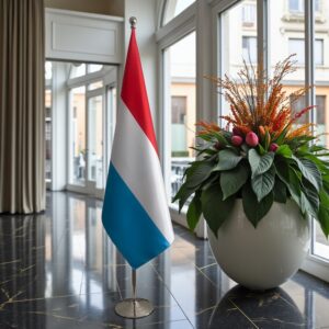 drapeau Luxembourg sur pied