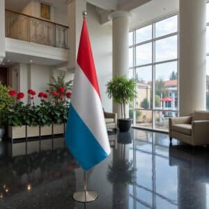 drapeau Luxembourg sur pied