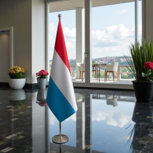 drapeau Luxembourg sur pied