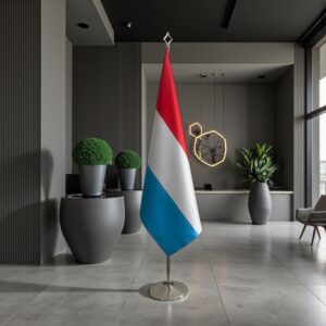 drapeau Luxembourg sur socle