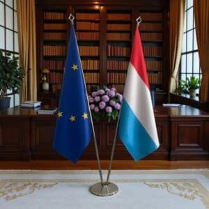 drapeau Luxembourg et UE