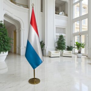 drapeau Luxembourg avec pied
