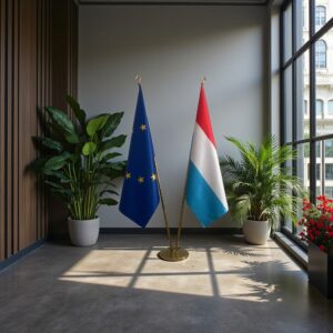 drapeau Luxembourg et UE