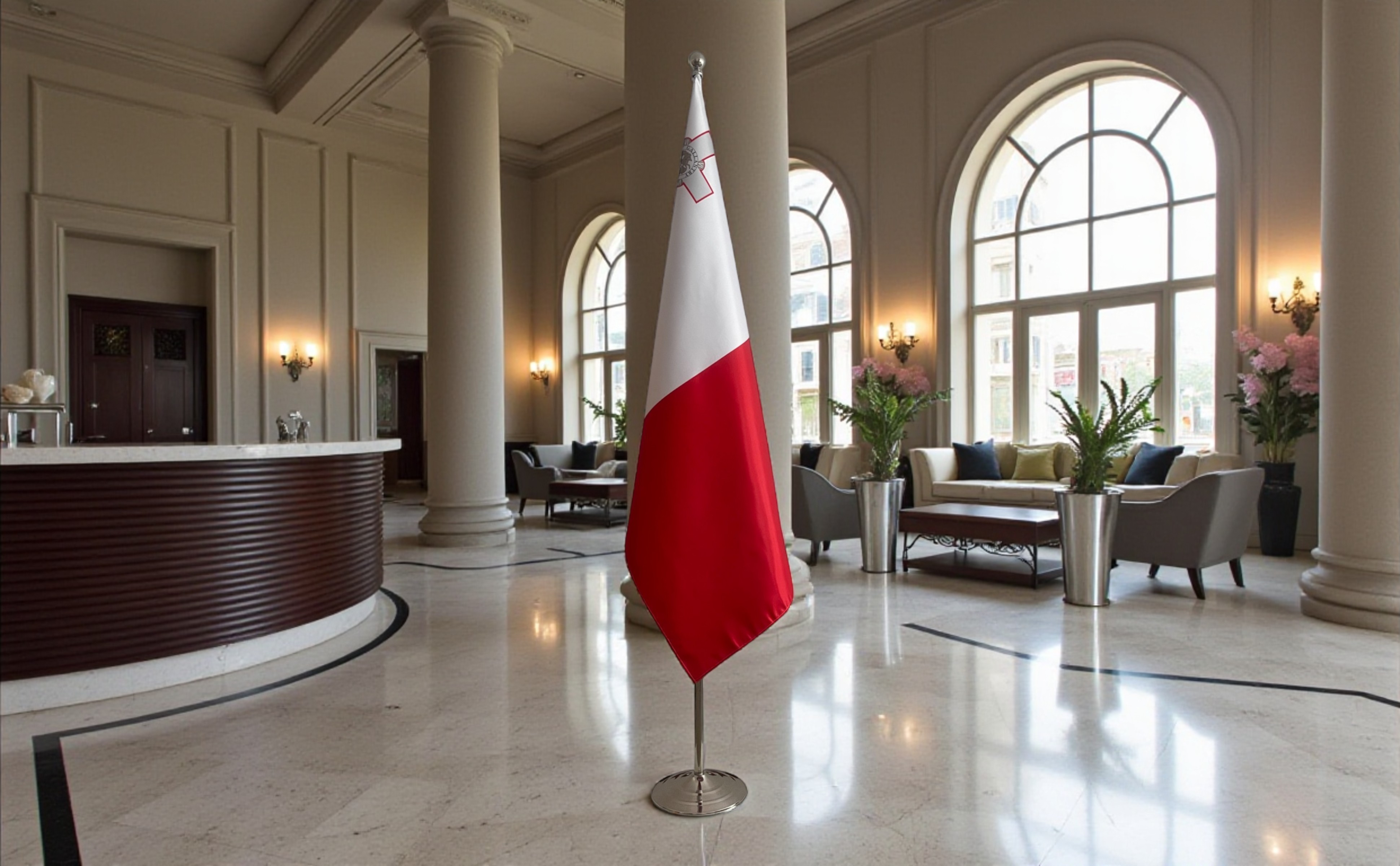 drapeau Malte sur pied