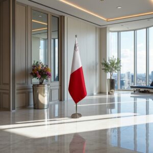 drapeau Malte sur pied