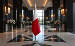 drapeau Malte sur pied