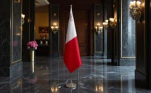 drapeau Malte sur pied