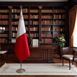 drapeau Malte sur socle