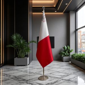 drapeau Malte sur socle