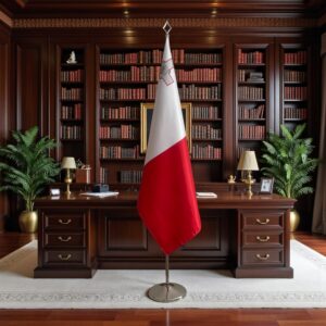 drapeau Malte sur socle