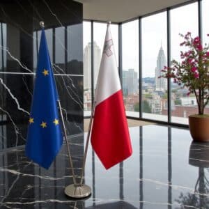 drapeau Malte et EU