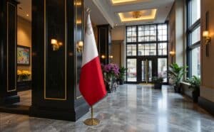 drapeau Malte avec mat