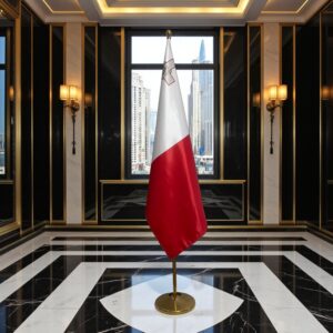 drapeau Malte avec mat