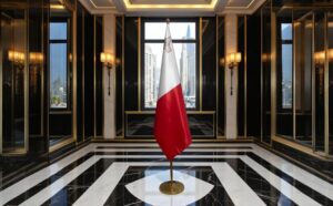 drapeau Malte avec mat