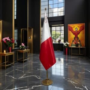 drapeau Malte avec mat