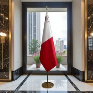 drapeau Malte avec pied