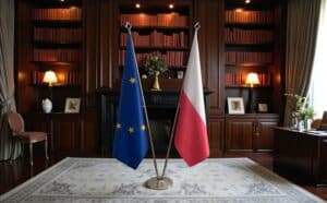 drapeau Pologne et UE