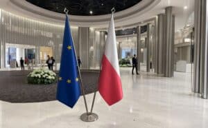 drapeau Pologne et UE