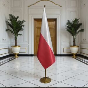 drapeau Pologne avec socle