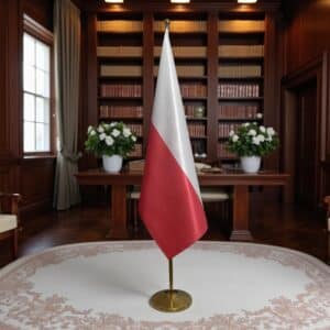 drapeau Pologne avec socle