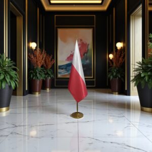 drapeau Pologne sur hampe