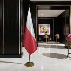 drapeau Pologne sur hampe
