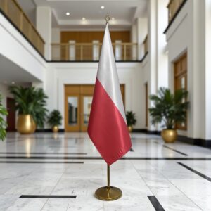 drapeau Pologne avec socle
