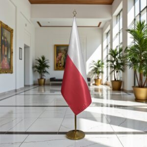 drapeau Pologne avec socle