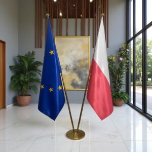 drapeau Pologne sur hampe