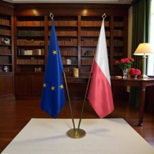 drapeau Pologne sur hampe