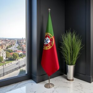 drapeau Portugal avec pied