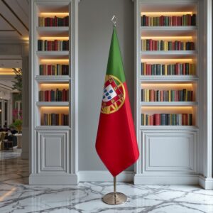 drapeau Portugal avec pied