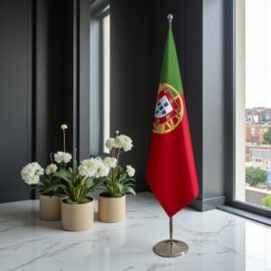 drapeau Portugal avec pied