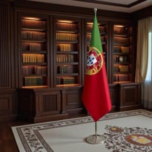 drapeau Portugal avec pied