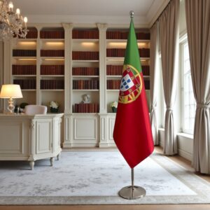 drapeau Portugal avec pied