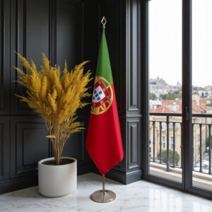 drapeau Portugal avec pied