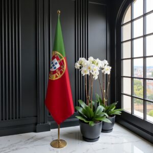 drapeau Portugal avec mat